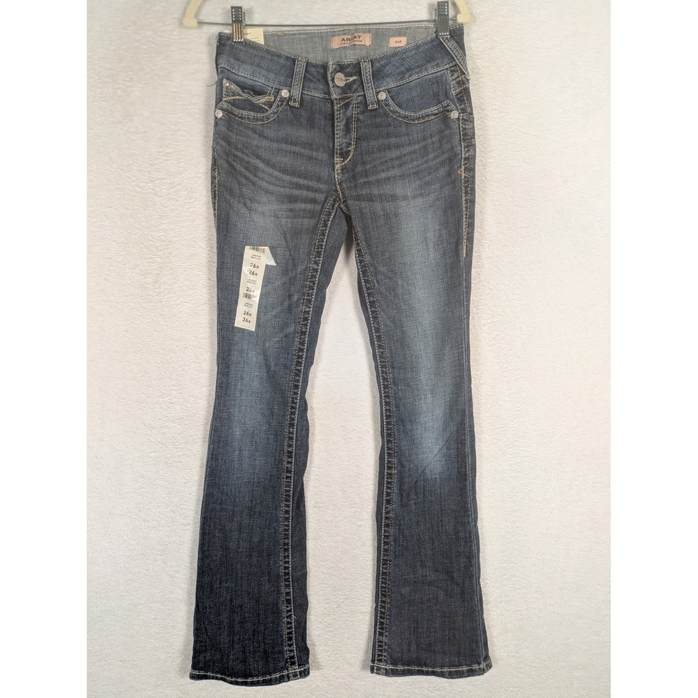 NEW Ariat Pasadena Bootcut Jeans Women's 26R Dark Wash Low Rise
